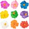 9 Pack Hawaiian Hibiscus Foam Hair Clips, 1 Count (Pack of 9)